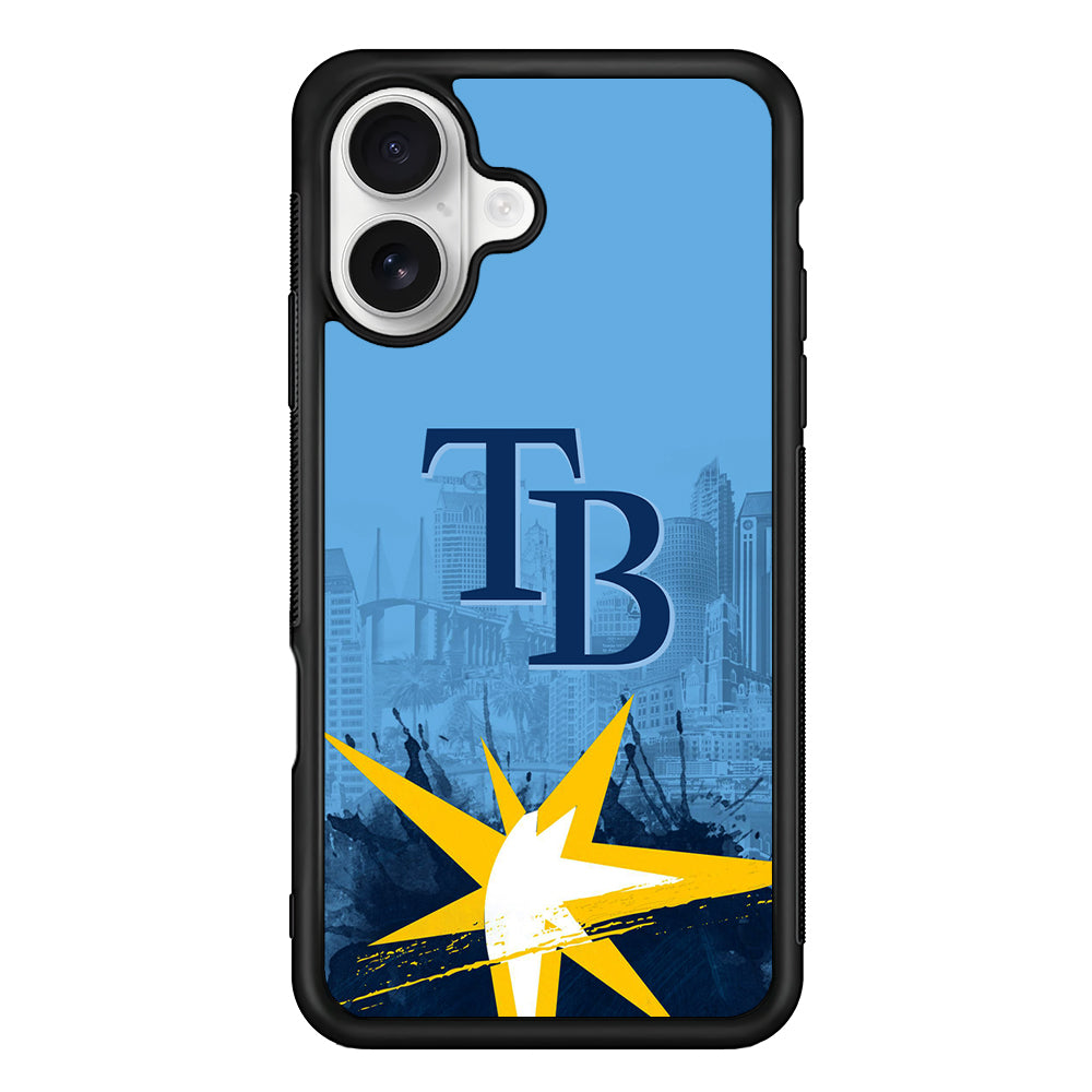 Tampa Bay Rays Logo iPhone 16 Plus Case | Durable Protective Rubber Cover