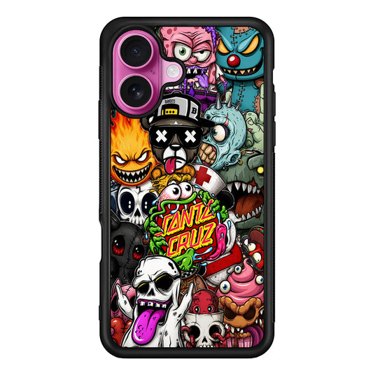 Santa Cruz Skateboard Monster iPhone 17 Case | Slim Rubber Case for iPhone 17