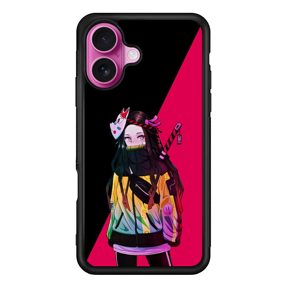 Nezuko Hypebeast Demon Slayer iPhone 17 Case | Slim Protective Rubber Phone Cover