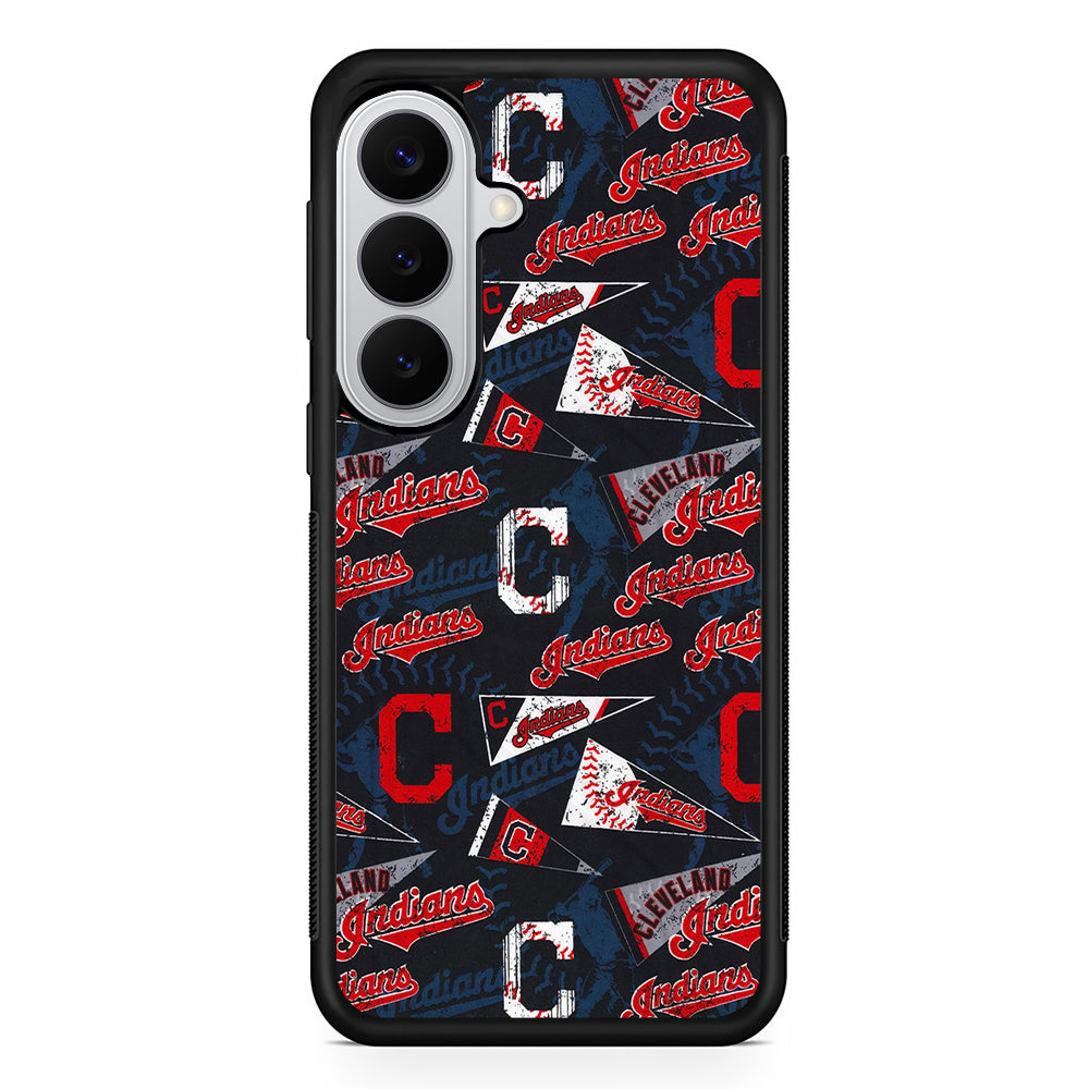 Cleveland Guardians Pattern Samsung Galaxy S26 Case | Protective Rubber Cover