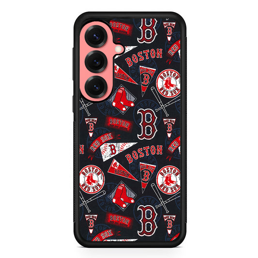 Boston Red Sox Pattern Samsung Galaxy S25 Case | Protective Case for Samsung Galaxy S25