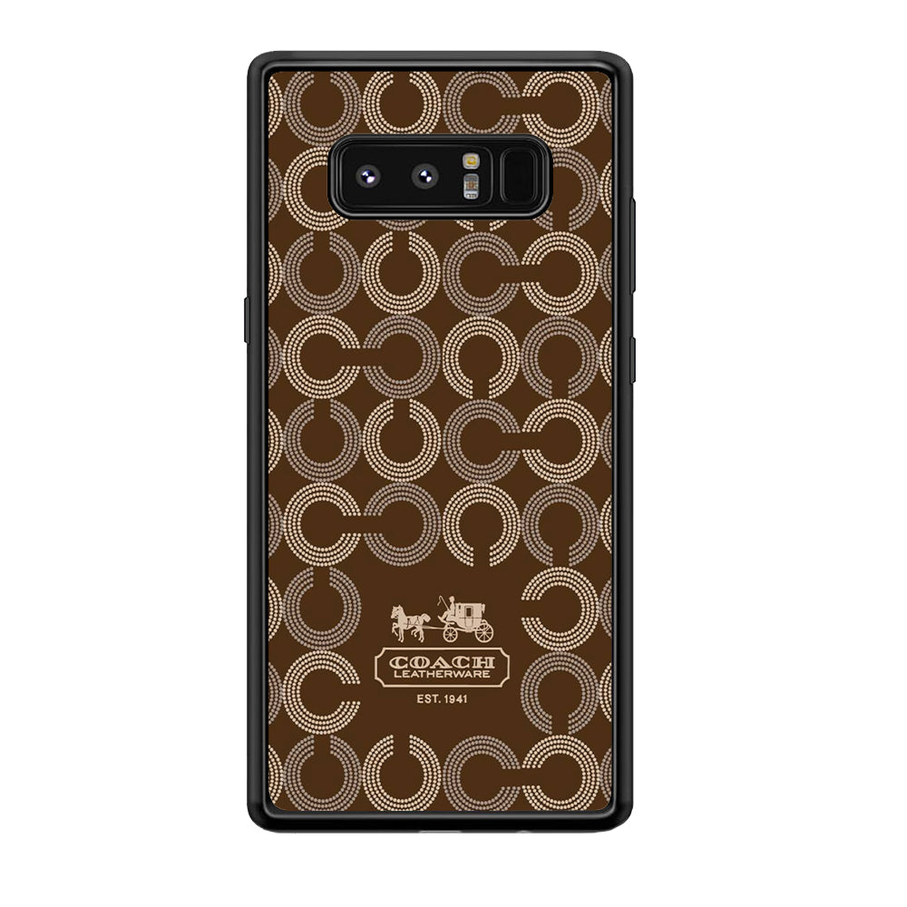 Coach Pattern Brown Samsung Galaxy Note 8 Case | Slim Rubber Case for Samsung Galaxy Note 8