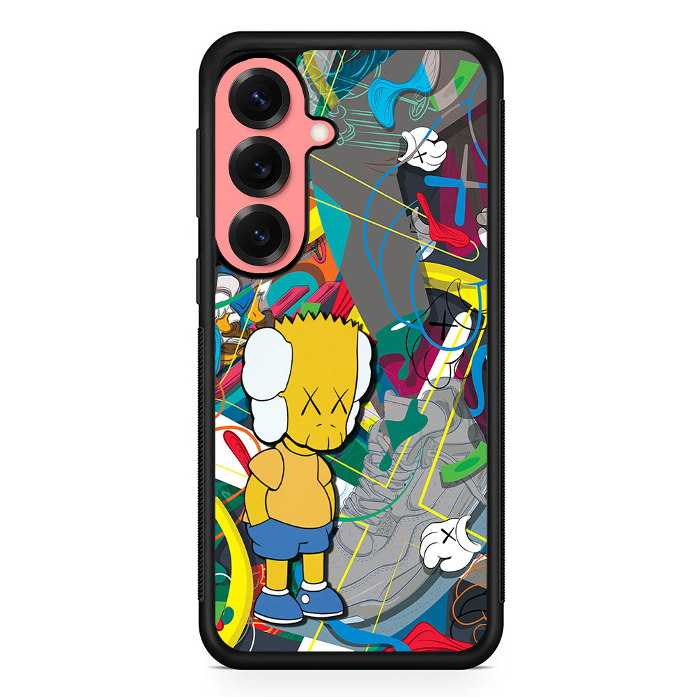 Kaws Doodle Bart Cover Samsung Galaxy S25 Case | Slim Rubber Case for Samsung Galaxy S25