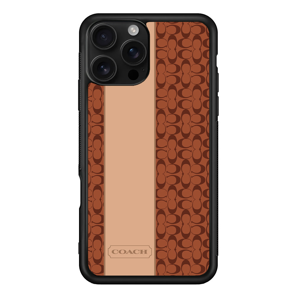 Coach Grand Line iPhone 16 Pro Case | Slim Rubber Case for iPhone 16 Pro