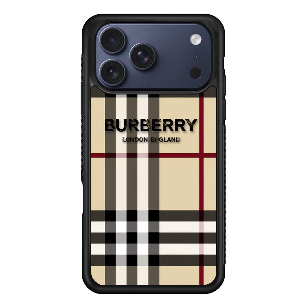 Burberry Cream Pattern iPhone 17 Pro Max Case | Slim Rubber Case for iPhone 17 Pro Max