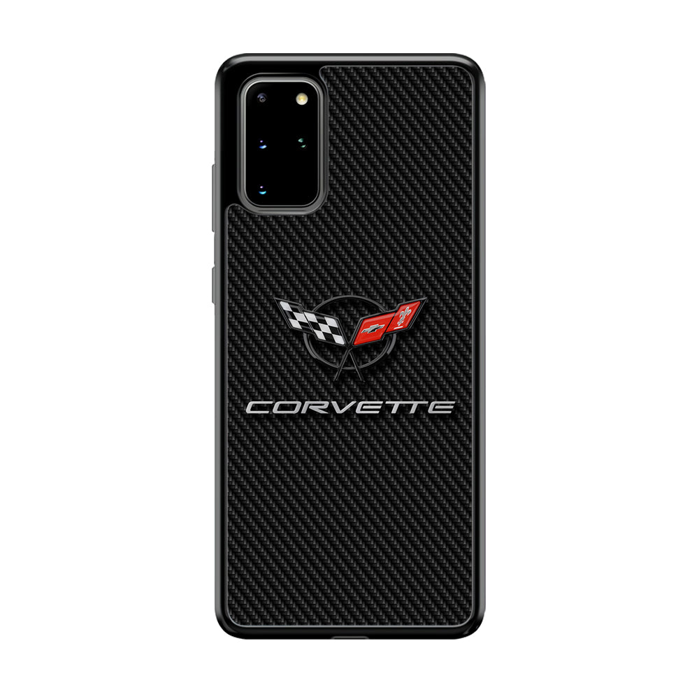 Chevrolet Corvette Logo Carbon Samsung Galaxy S20 Plus Case | Slim Rubber Case for Samsung Galaxy S20 Plus