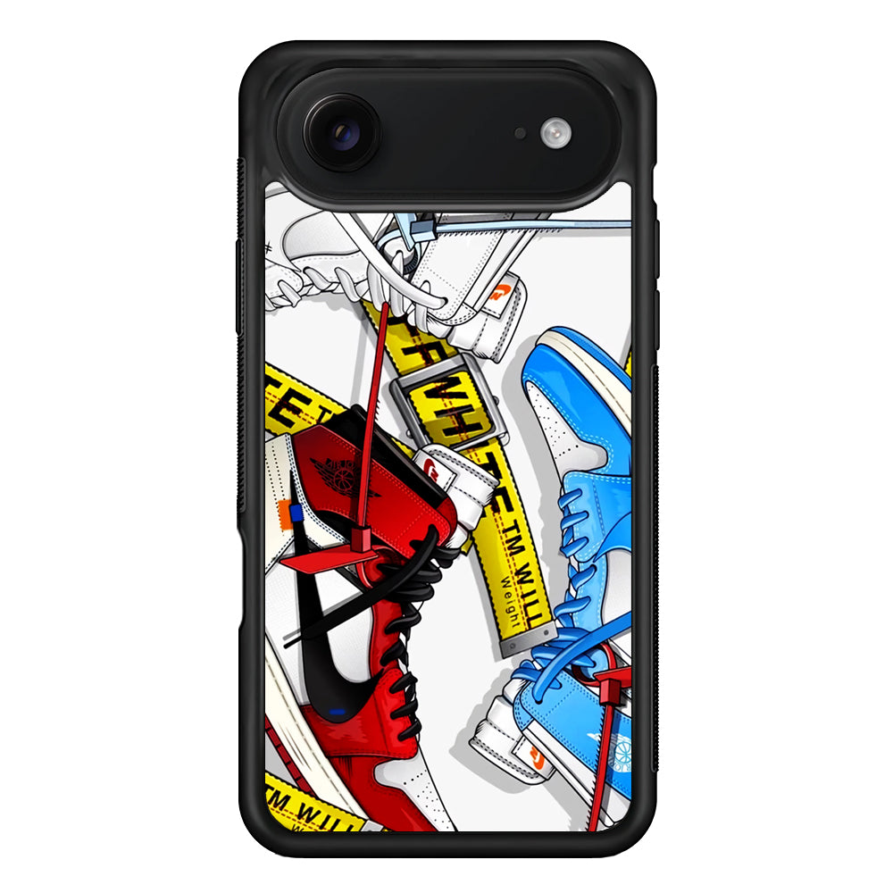 Nike Air x Off White Shoes Colase iPhone 17 Air Case | Slim Rubber Case for iPhone 17 Air