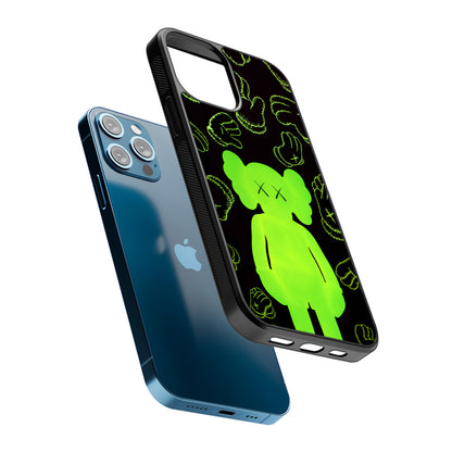 Kaws Doll Glowing Green 2D Rubber Phone Case | Durable Phone Case