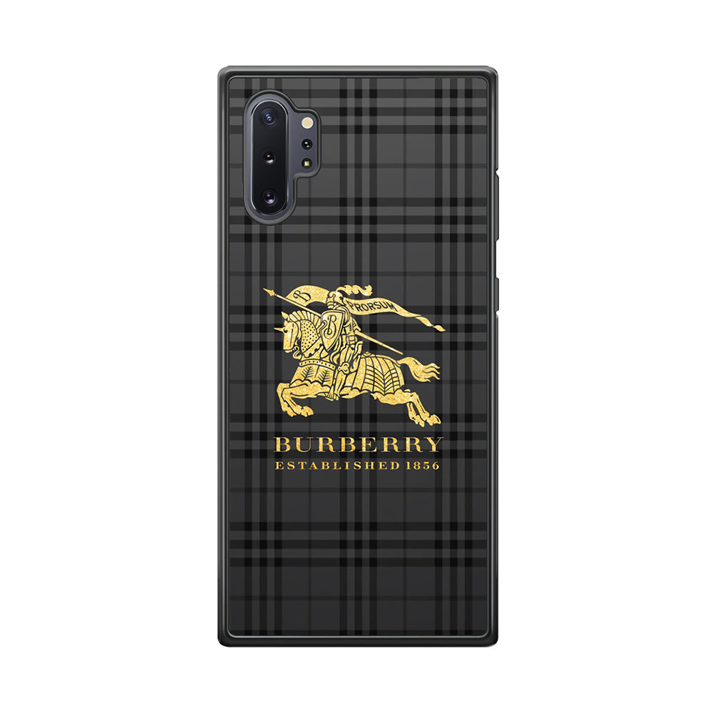 Burberry Simple Dark Grey Samsung Galaxy Note 10 Plus Case | Slim Rubber Case for Samsung Galaxy Note 10 Plus