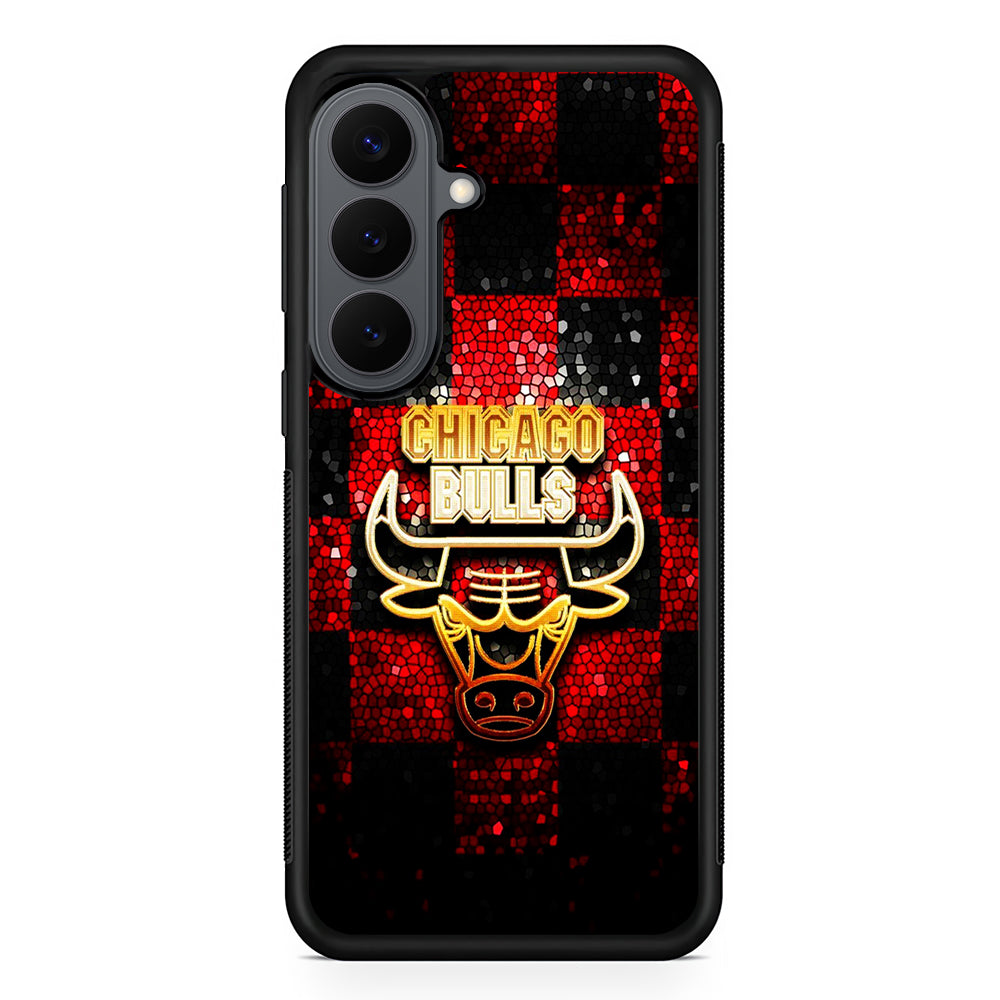 Chicago Bulls Glitter Samsung Galaxy S26 Plus Case | Slim Rubber Case for Samsung Galaxy S26 Plus