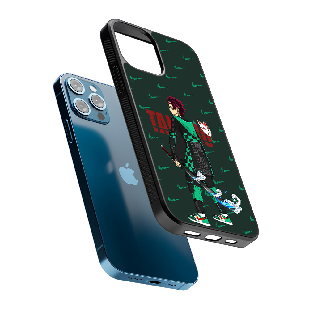 Nike on Tanjiro Suit 2D Rubber Phone Case | Slim Protective Phone Case
