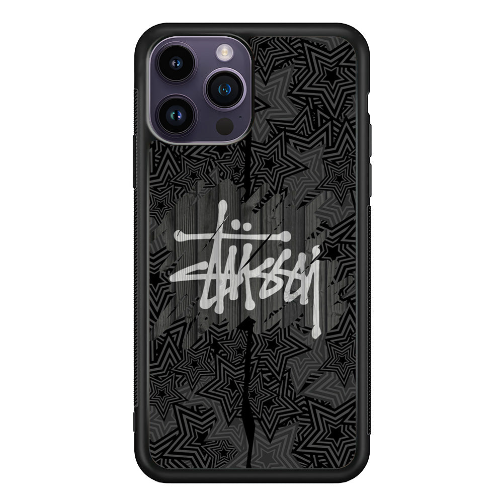 Stussy Star from The Night iPhone 14 Pro Max Case | Slim Rubber Case for iPhone 14 Pro Max