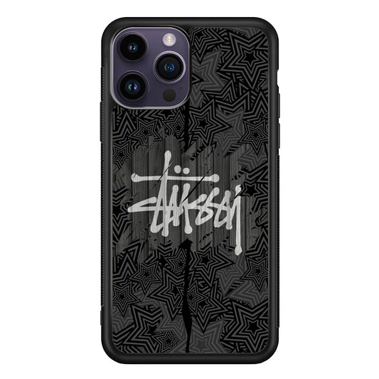 Stussy Star from The Night iPhone 14 Pro Max Case | Slim Rubber Case for iPhone 14 Pro Max