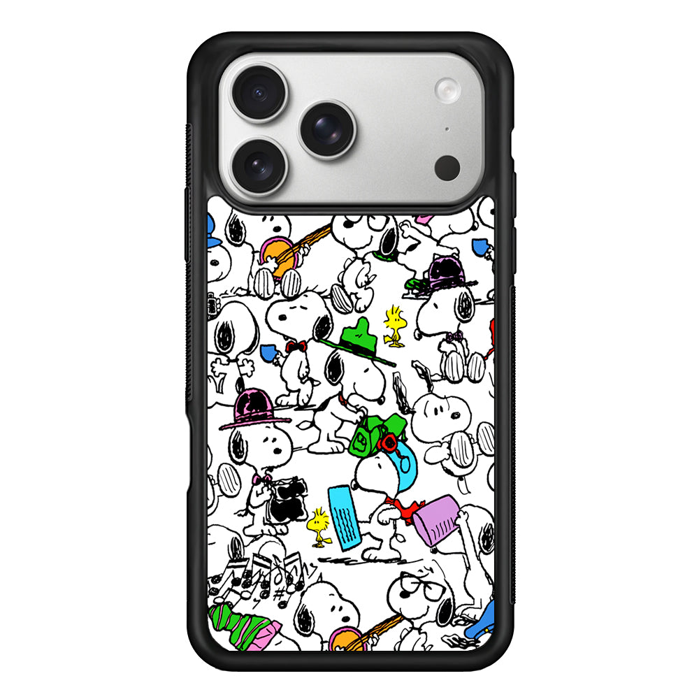 Snoopy and All His Activities iPhone 17 Pro Case | Slim Rubber Case for iPhone 17 Pro