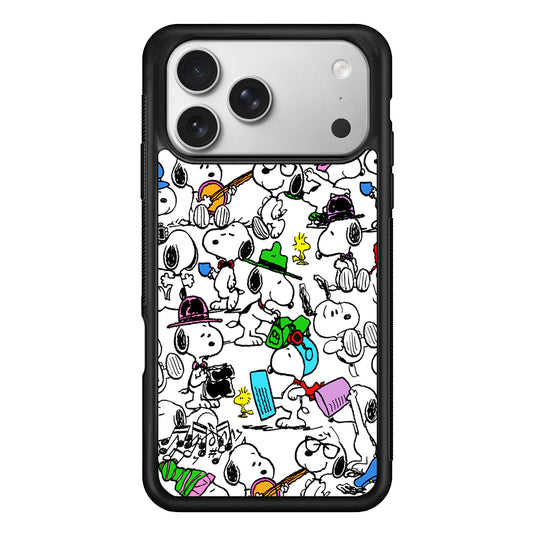 Snoopy and All His Activities iPhone 17 Pro Case | Slim Rubber Case for iPhone 17 Pro