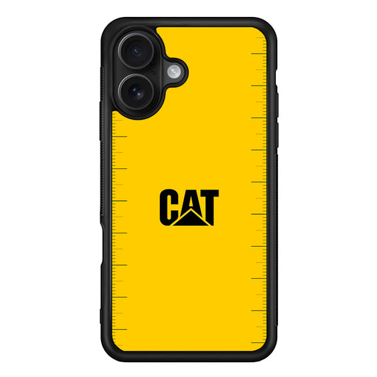 Caterpillar Logo Heavy Duty iPhone 16 Case | Slim Rubber Case for iPhone 16
