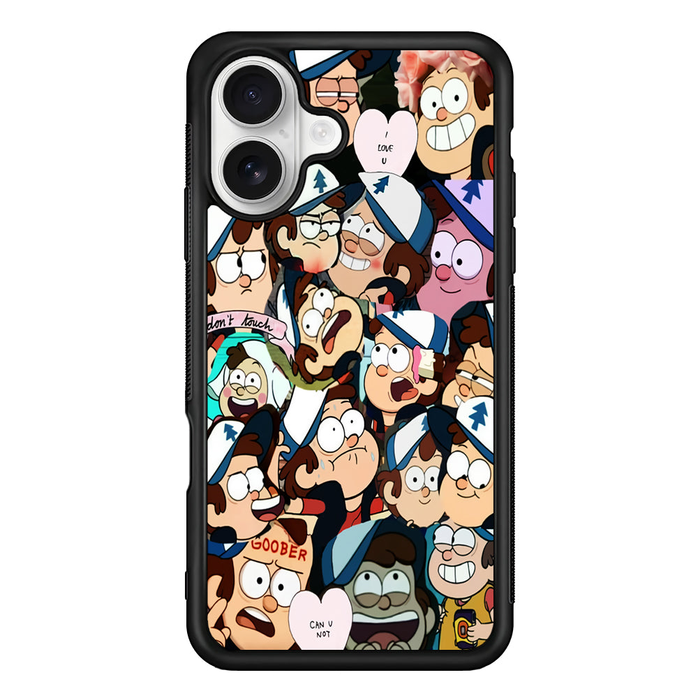 Dipper Gravity Falls Collection iPhone 16 Plus Case | Durable Protective Rubber Cover