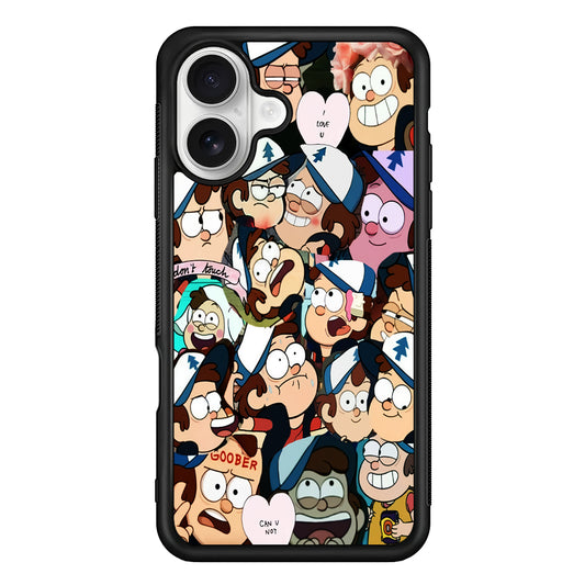 Dipper Gravity Falls Collection iPhone 16 Plus Case | Durable Protective Rubber Cover