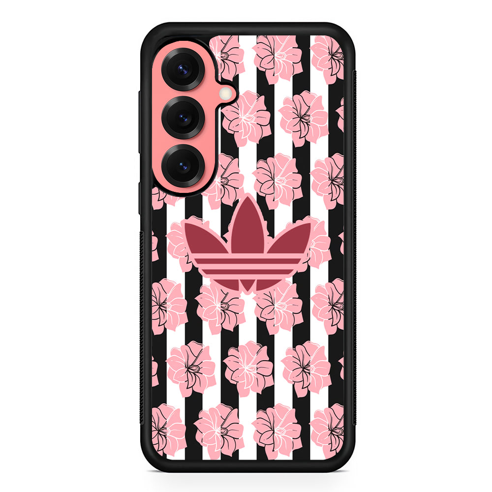 Adidas Pink Flowers Samsung Galaxy S25 Case | Slim Protective Cover for Samsung Galaxy S25