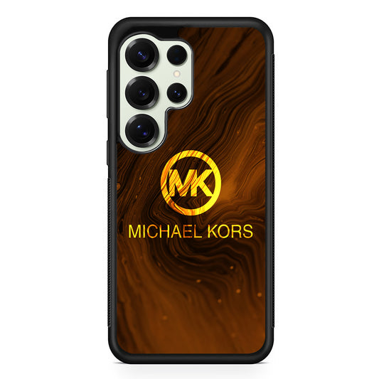 Michael Kors Brown Abstract Samsung Galaxy S25 Ultra Case | Slim Rubber Case for Samsung Galaxy S25 Ultra