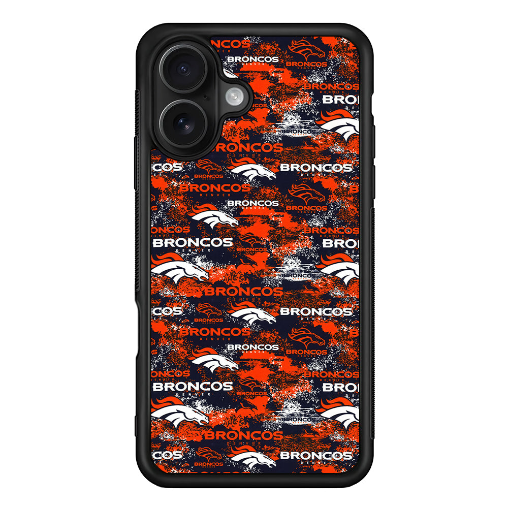 Denver Broncos Patterns iPhone 16 Case - Oxvistore