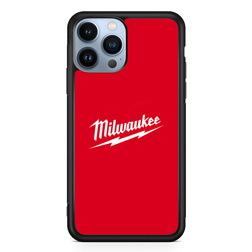 Milwaukee Tool Red Background 2D Rubber Phone Case | Durable Phone Case