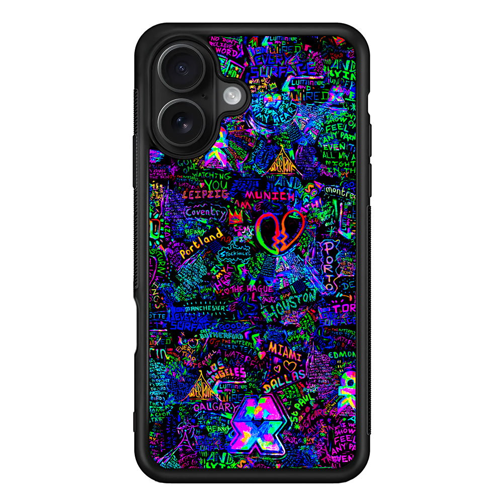 Mylo Xyloto Coldplay Graffiti iPhone 16 Case - Oxvistore