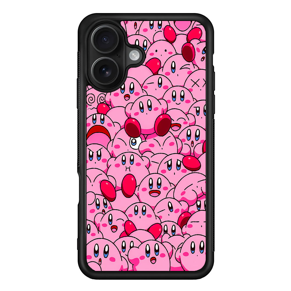 Cute Kirby Pink Aesthetic iPhone 16 Case - Oxvistore