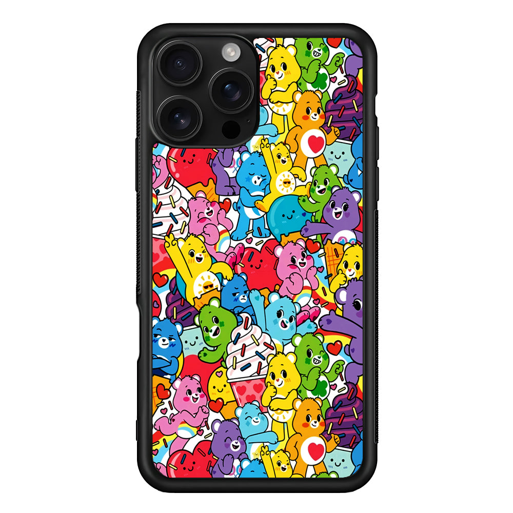 Care Bears Aesthetic Pattern iPhone 16 Pro Case | Durable Protective Case for iPhone 16 Pro