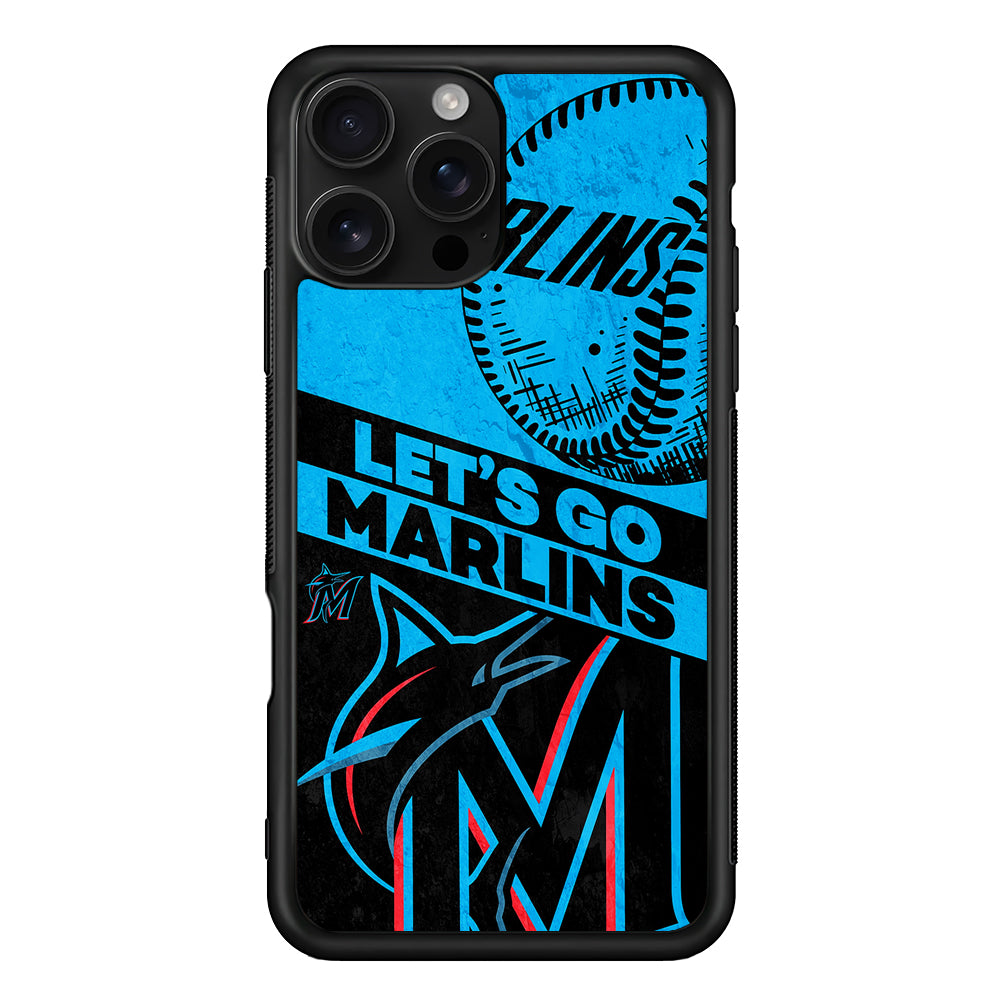 Miami Marlins Let's Go iPhone 16 Pro Case | Durable Protective Case for iPhone 16 Pro