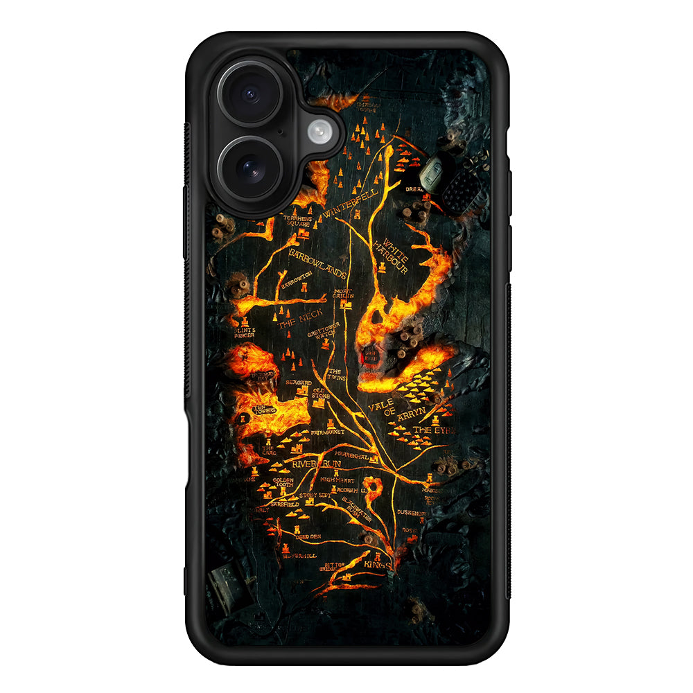House of Dragon Fire Table Map iPhone 16 Case - Oxvistore