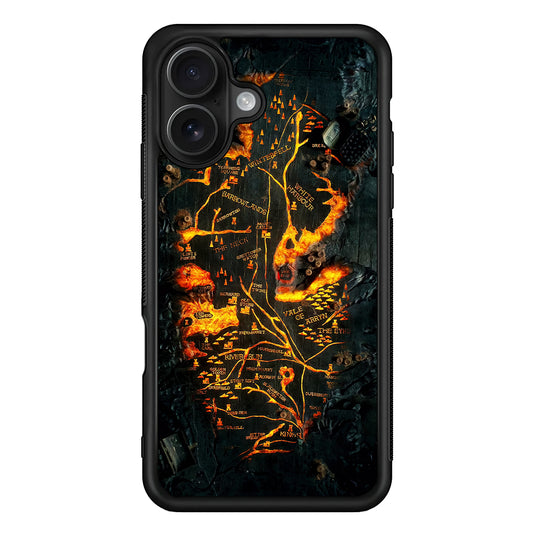 House of Dragon Fire Table Map iPhone 16 Case - Oxvistore