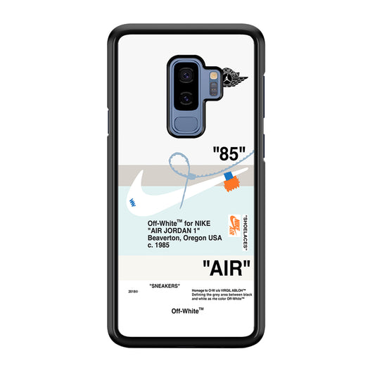 Off White x Nike Air Jordan Natural Samsung Galaxy S9 Plus Case | Slim Rubber Case for Samsung Galaxy S9 Plus