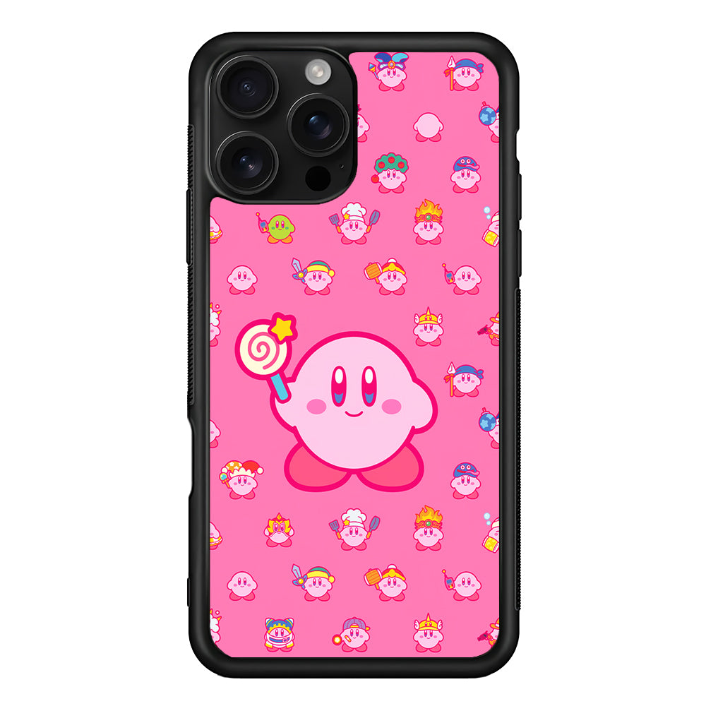 Kirby and His Transformation Forms iPhone 16 Pro Case | Durable Protective Case for iPhone 16 Pro