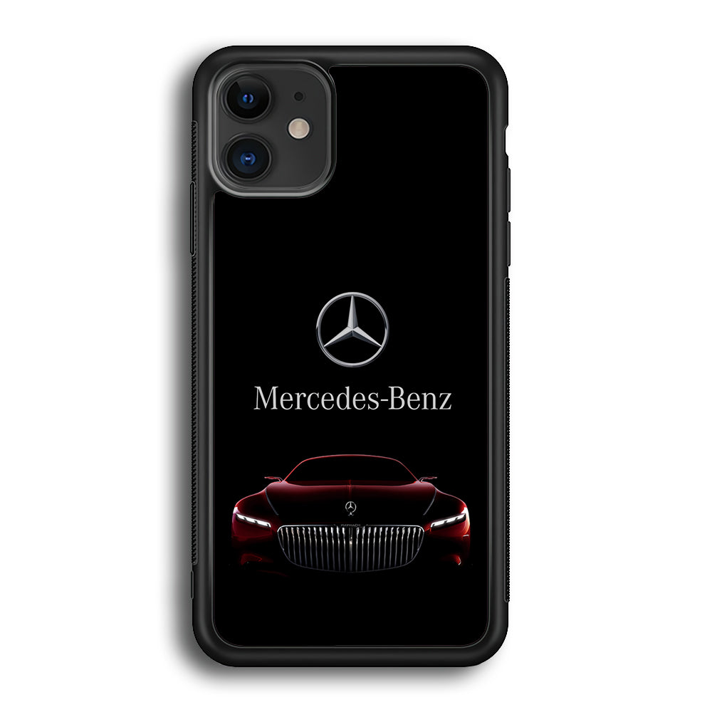 Mercedes-Benz Red Dark Aesthetic iPhone 12 Case | Slim Rubber Case for iPhone 12