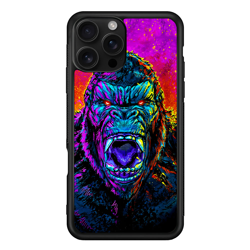 King Kong Godzilla Colorful iPhone 16 Pro Case | Durable Protective Case for iPhone 16 Pro