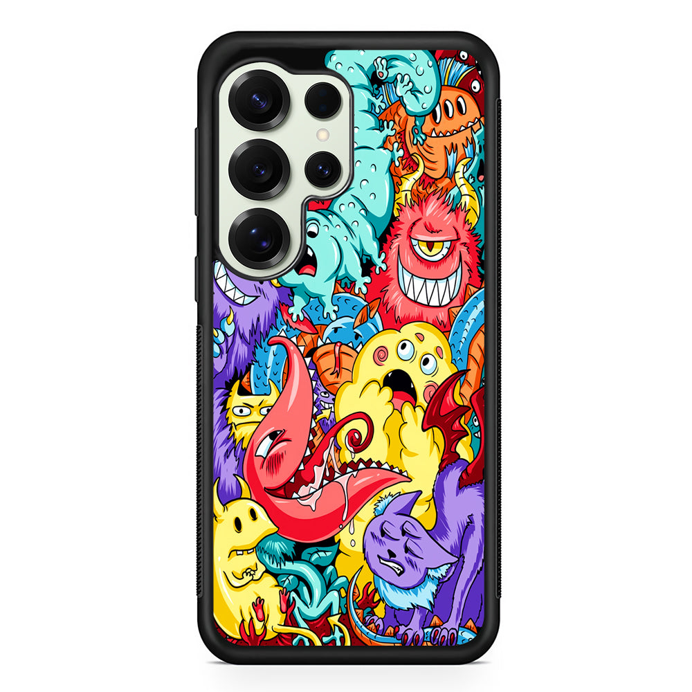 Monster Party Character Samsung Galaxy S25 Ultra Case | Durable Rubber Case for Samsung Galaxy S25 Ultra