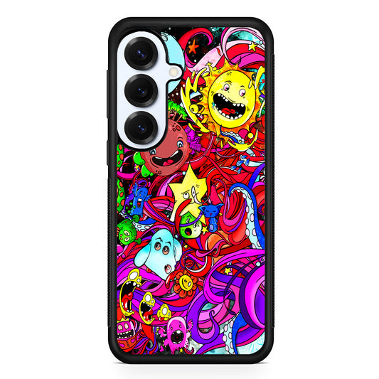 Planet Galaxy Doodle Art Samsung Galaxy S25 Plus Case | Slim Rubber Cover for Samsung Galaxy S25 Plus