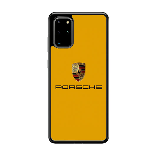Porsche Car Logo Yellow Samsung Galaxy S20 Plus Case | Slim Rubber Case for Samsung Galaxy S20 Plus