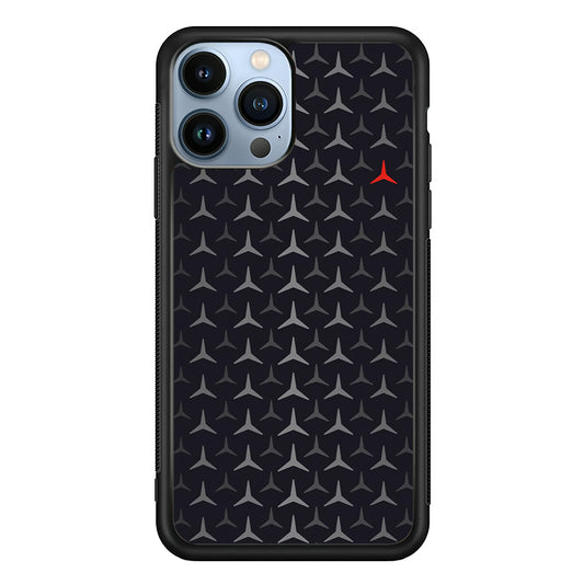 Mercedes-Benz Logos Pattern iPhone 13 Pro Max Case | Slim Rubber Case for iPhone 13 Pro Max
