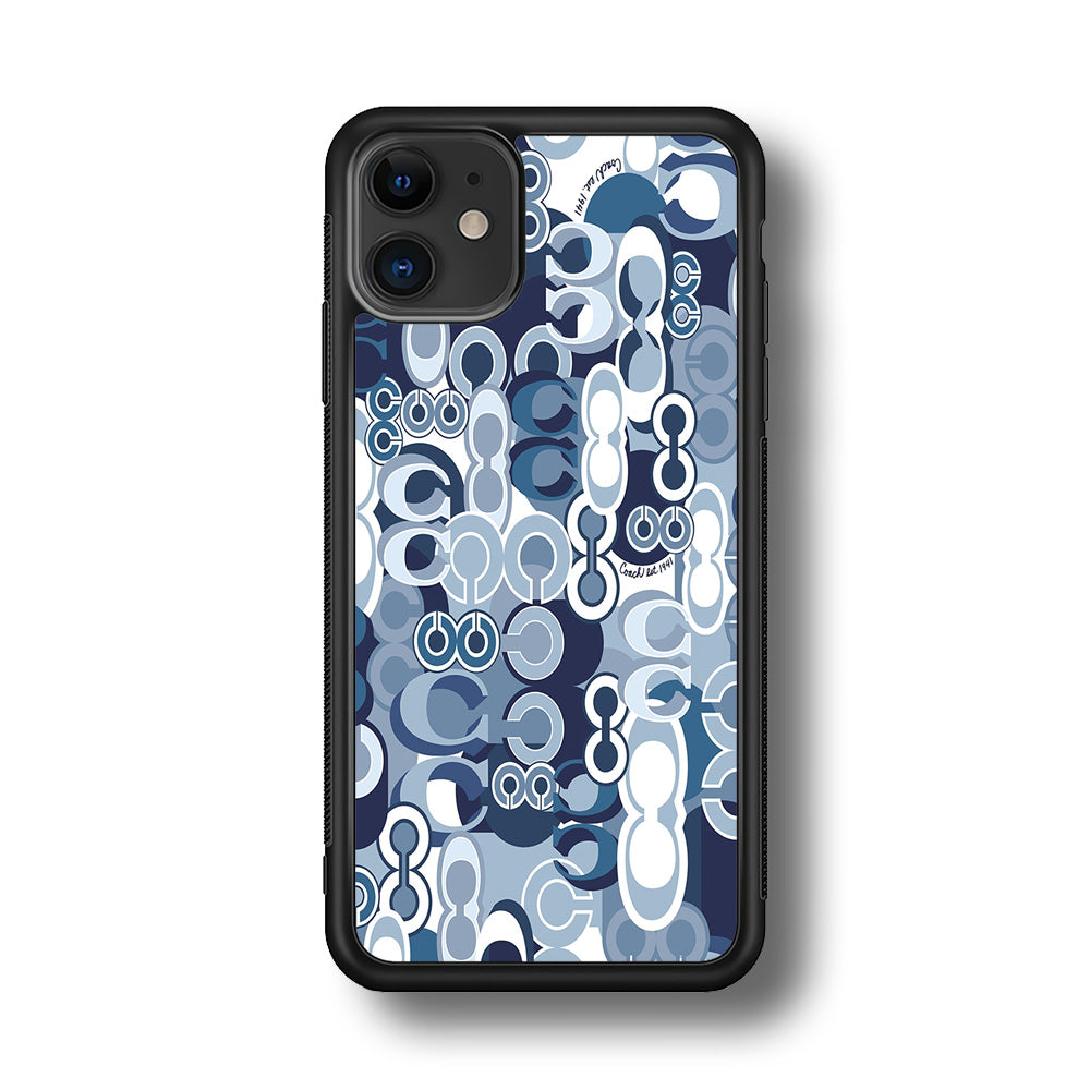 Coach Blue iPhone 12 Case | Slim Rubber Case for iPhone 12