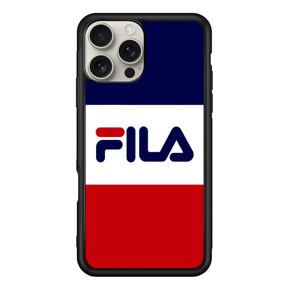 Fila Three Colors iPhone 16 Pro Max Case | Slim Rubber Case for iPhone 16 Pro Max