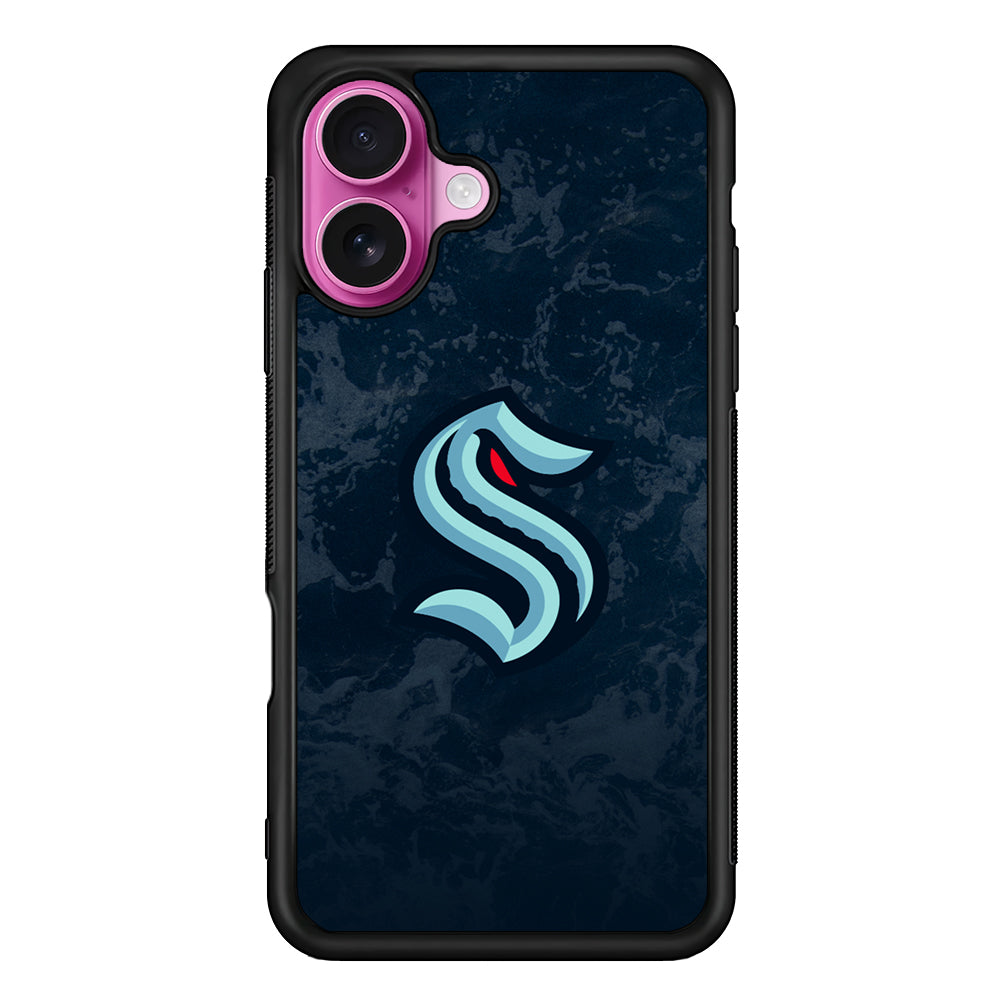 Seattle Kraken Logo iPhone 17 Case | Slim Protective Rubber Phone Cover