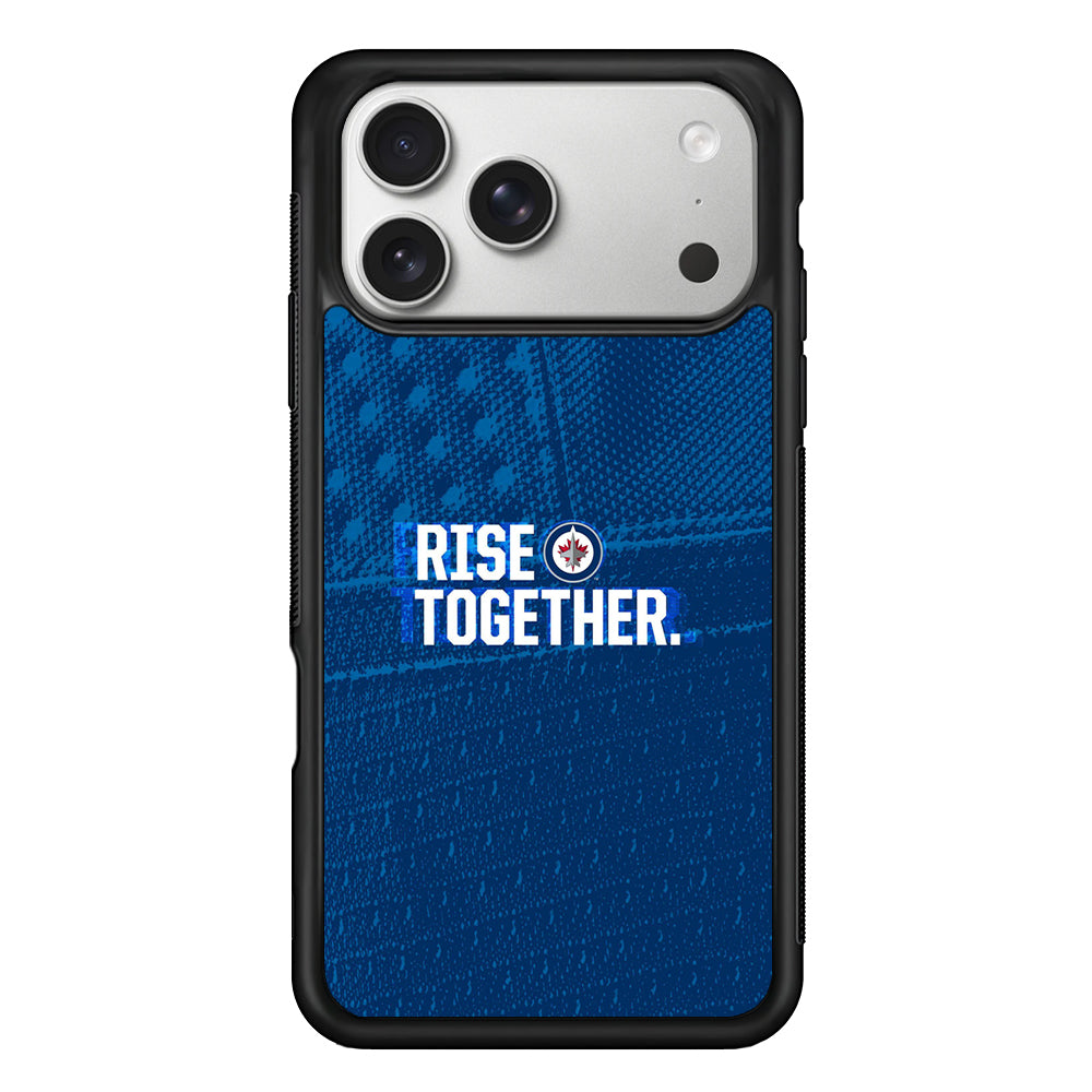 Winnipeg Jets Rise Together iPhone 17 Pro Case | Slim Rubber Case for iPhone 17 Pro