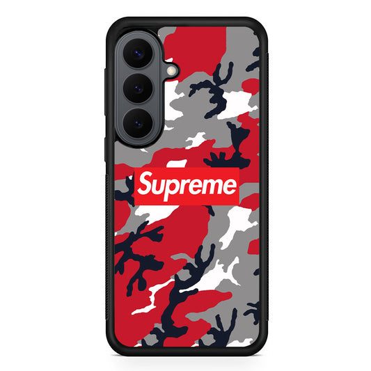 Supreme Camo Red Samsung Galaxy S26 Plus Case | Slim Rubber Case for Samsung Galaxy S26 Plus