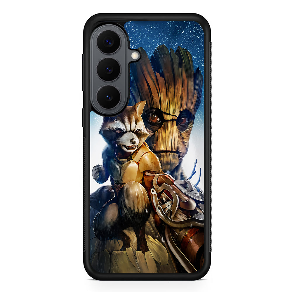 Rocket Raccoon and Groot Samsung Galaxy S26 Plus Case | Slim Rubber Case for Samsung Galaxy S26 Plus
