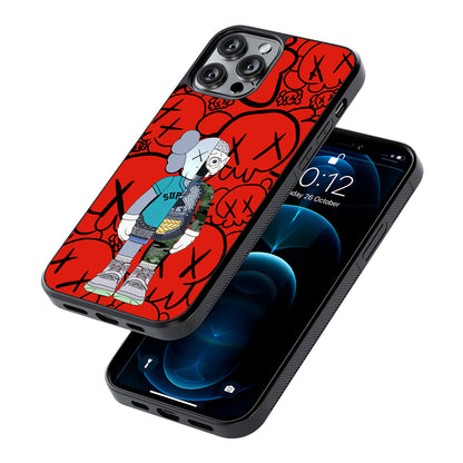 Kaws Graffiti Red 2D Rubber Phone Case | Durable Phone Case