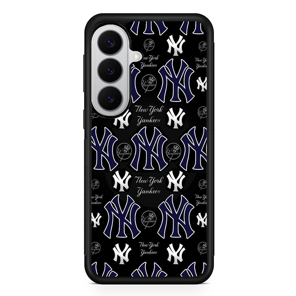New York Yankees Pattern Samsung Galaxy S26 Case | Protective Rubber Cover