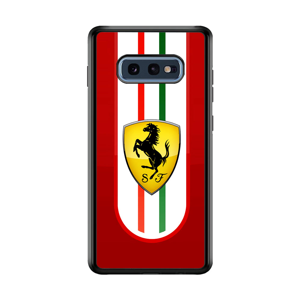 Ferrari Logo Red Samsung Galaxy S10E Case | Slim Rubber Case for Samsung Galaxy S10E