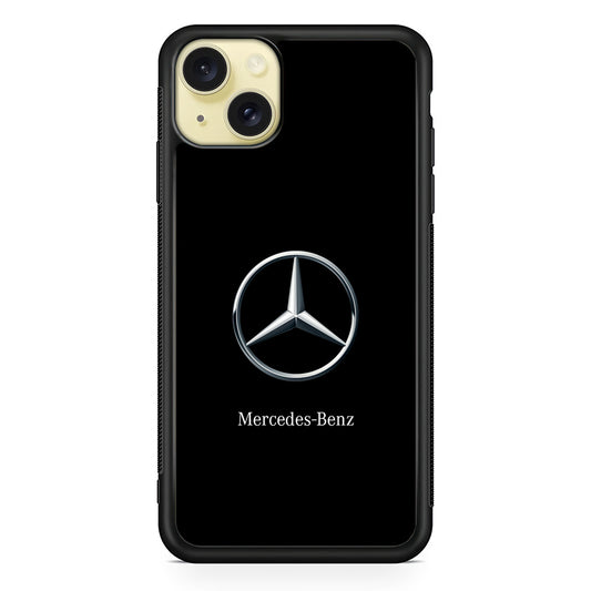 Mercedes-Benz Metallic Silver iPhone 15 Plus Case | Slim Rubber Case for iPhone 15 Plus